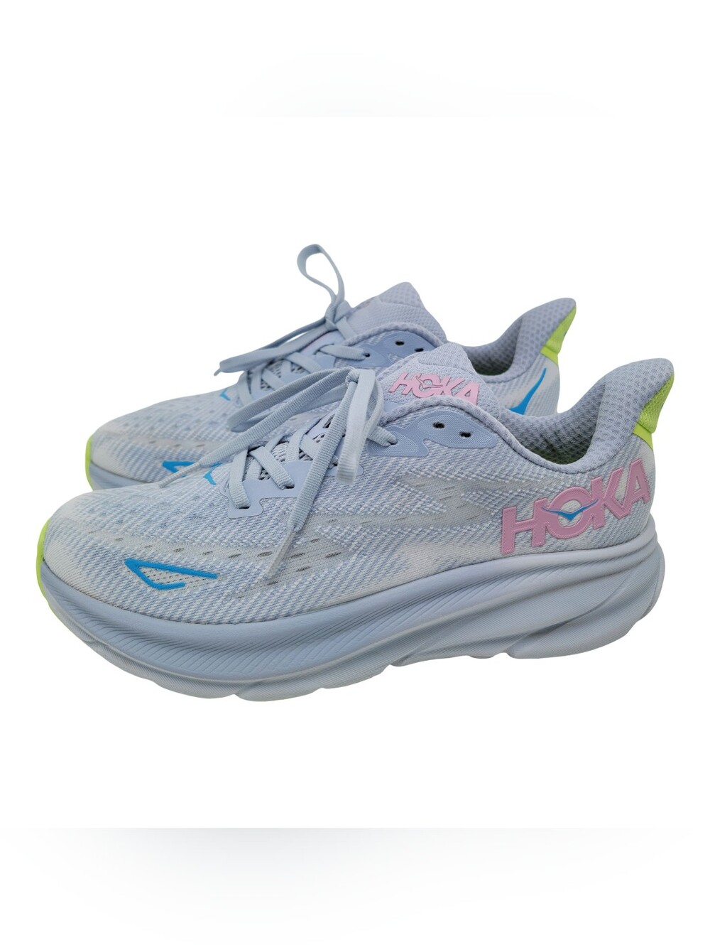 HOKA Women's Clifton 9 Road Running Shoes Gull Sea Ice Size 9B